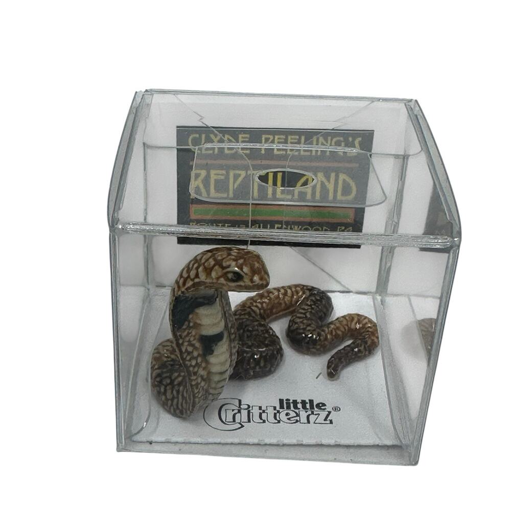 LITTLE CRITTERZ Snake Spectacled Cobra Naja Mini Figurine LC982 2" NEW